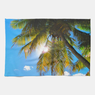 Linge De Cuisine Palm Paradise Ciel Bleu Soleil