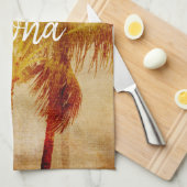 Linge De Cuisine Palm Tree Vintage (Quart Plié)