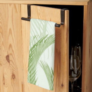 Linge De Cuisine Palmier Bliss en Plumes Vertes 1