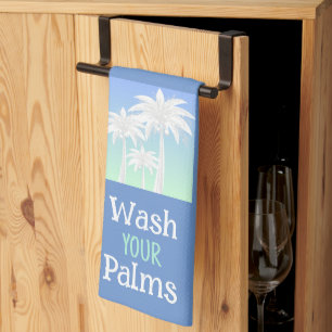 Linge De Cuisine Palmier Lavez Vos Palmiers Beach Island Blue Ombre