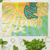 Linge De Cuisine Palmier naturel et rustique et Sun (Plié)