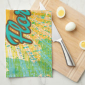 Linge De Cuisine Palmier naturel et rustique et Sun (Quart Plié)