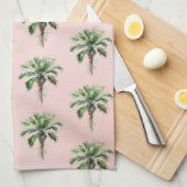 Linge De Cuisine Palmier Tropical Rose-Brut (Quart Plié)