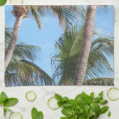 Linge De Cuisine Palmiers contre ciel bleu (Plié)