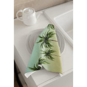 Linge De Cuisine Palmiers en rang, vie sur la plage