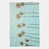 Linge De Cuisine Palmiers soleil jaune, plat doux clair (Vertical)