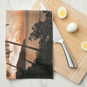 Linge De Cuisine Palmiers Tropical Sunset Beach (Quart Plié)