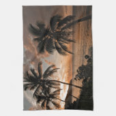Linge De Cuisine Palmiers Tropical Sunset Beach (Vertical)