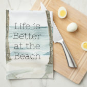 Linge De Cuisine Palmiers tropicaux Ocean Beach (Quart Plié)