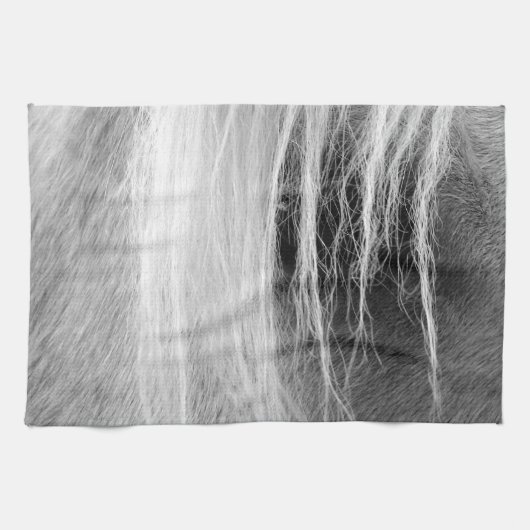 Linge De Cuisine Palomino noir et blanc (Horizontal)