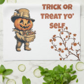 Linge De Cuisine Pals Citrouille vintage Halloween (Plié)
