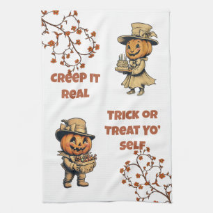 Linge De Cuisine Pals Citrouille vintage Halloween