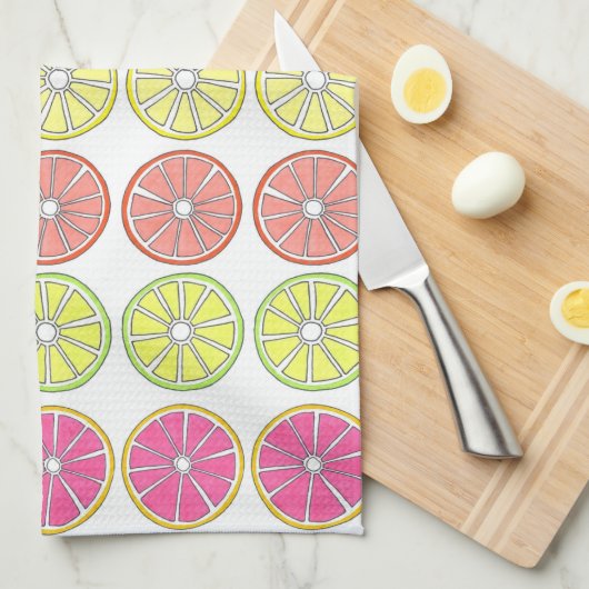 Linge De Cuisine Pamplemousse Citron Lime d'agrumes orange Serviett (Quart Plié)