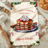 Linge De Cuisine Pancakes Noël Flippin' Delicious Personnalisé