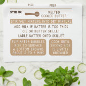 Linge De Cuisine Pancakes Recette Vacances Cadeau Thé Cuisine Servi (Plié)