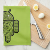 Linge De Cuisine Pancho Doodle Character pour le robot Android™ (Quart Plié)