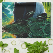 Linge De Cuisine Panda Bear dans les nuages (Plié)