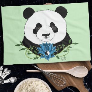 Linge De Cuisine Panda Bear Lotus