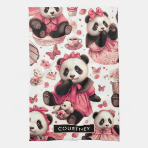 Linge De Cuisine Panda bébé vintage mignonne sans joint