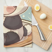 Linge De Cuisine Panda Brew Absorbent Kitchen Dish Towel (Quart Plié)