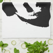 Linge De Cuisine Panda d'art noir blanc (Plié)