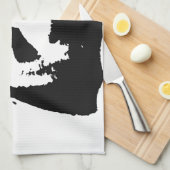 Linge De Cuisine Panda d'art noir blanc (Quart Plié)