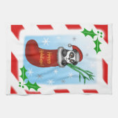 Linge De Cuisine Panda de Noël (Horizontal)