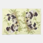 Linge De Cuisine Panda jouant dans un arbre (Horizontal)