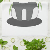 Linge De Cuisine Panda noir et blanc mignonne en Bambou (Plié)