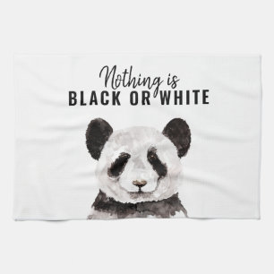 Linge De Cuisine Panda Noir Et Blanc Moderne Et Amusant Avec Citati