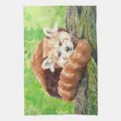 Linge De Cuisine Panda rouge (Vertical)