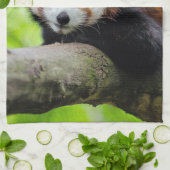 Linge De Cuisine Panda rouge (Plié)