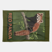 Linge De Cuisine Panda rouge (Horizontal)