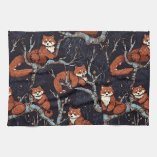 Linge De Cuisine Pandas rouges dans les arbres