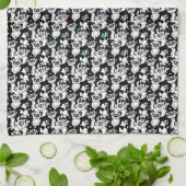 Linge De Cuisine Pandas sur violet (Plié)