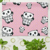 Linge De Cuisine Pandy le Panda à pois (Plié)