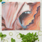 Linge De Cuisine Panic Waves peinture à l'huile (Plié)