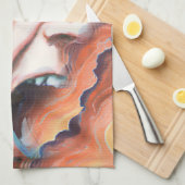 Linge De Cuisine Panic Waves peinture à l'huile (Quart Plié)