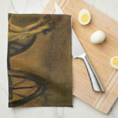 Linge De Cuisine Panier avec boeuf rouge et blanc par Vincent van G (Quart Plié)