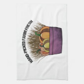 Linge De Cuisine Panier avec trois citrouilles (Vertical)