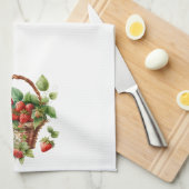 Linge De Cuisine Panier de fraises fraîches (Quart Plié)