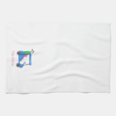 Linge De Cuisine Panier de golf personnalisé bleu Preppy (Horizontal)