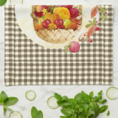 Linge De Cuisine Panier de récolte d'automne En vichy Brown (Plié)