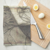 Linge De Cuisine Panneau de jardin avec Feuilles, fleurs et herbe (Quart Plié)