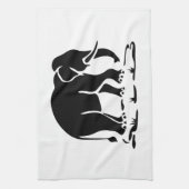 Linge De Cuisine Panneau de trekking des éléphants asiatiques devan (Vertical)