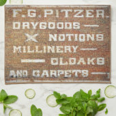 Linge De Cuisine Panneau Vieux magasin peint (Plié)