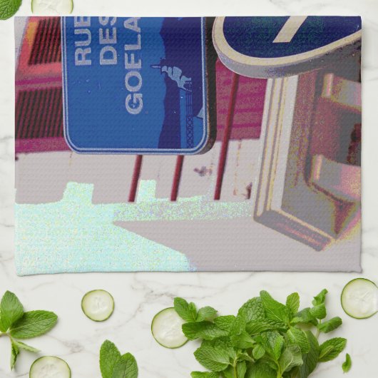 Linge De Cuisine Panneaux de rue (Plié)