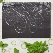 Linge De Cuisine Panneaux rougeâtres à Paris Scripts français (Plié)