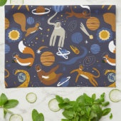 Linge De Cuisine Paño de cocina Animals Outer Space (Plié)