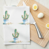 Linge De Cuisine Paño de cocina cactus acuarelas (Quart Plié)